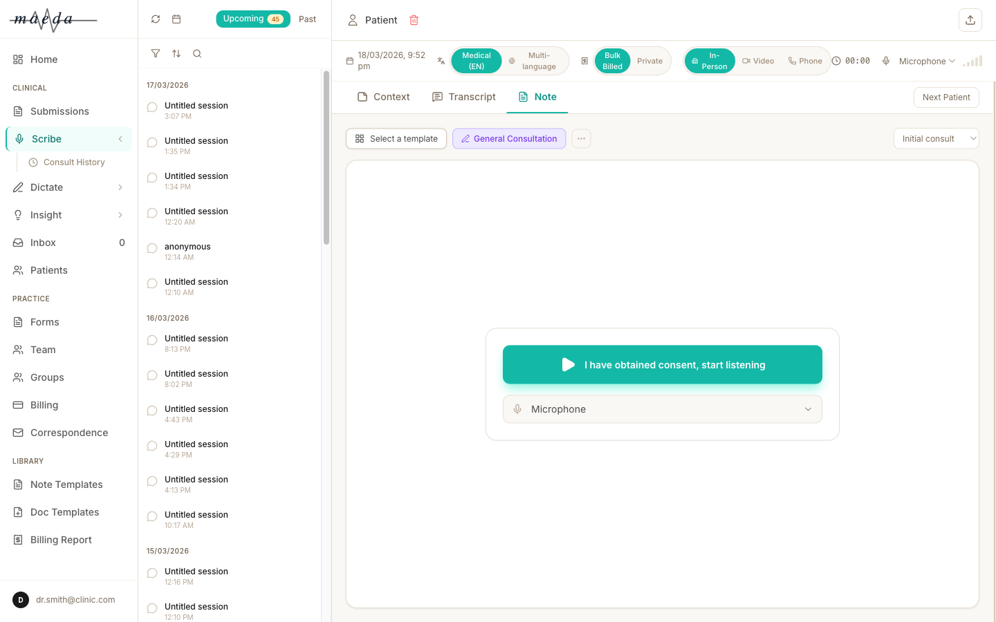 Live Consultation Recording